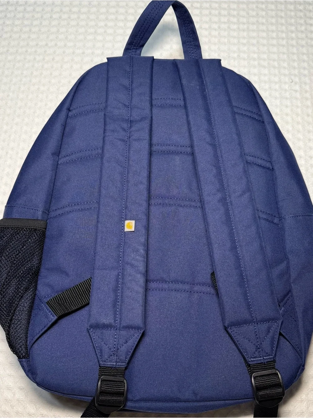 Carhartt Navy Blue AllCampus Backpack with Black Mesh Pocket